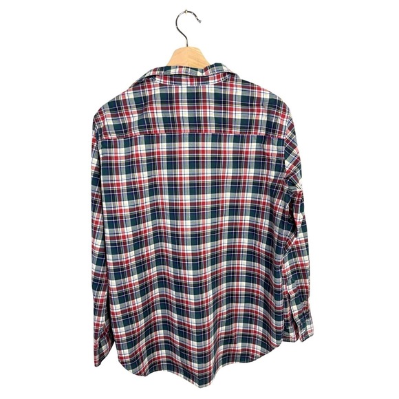 Frank And Eileen Red Navy Green Frank Button Up Large - Picture 2 of 6